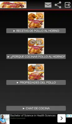 Recetas de pollo al horno android App screenshot 1