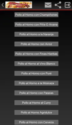 Recetas de pollo al horno android App screenshot 2