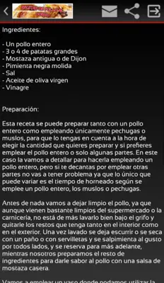 Recetas de pollo al horno android App screenshot 3