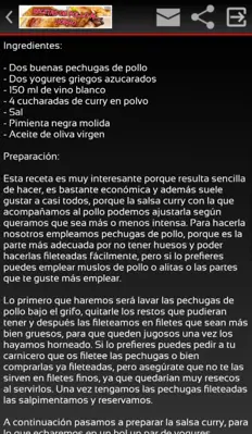 Recetas de pollo al horno android App screenshot 5